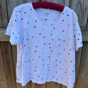 Kim Rogers cotton polka dot T-shirt